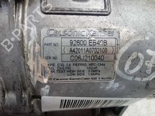 AC compressor NISSAN NAVARA NP300 (D40) 2.5 dCi | BP12657173M34 