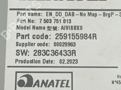 Radio RENAULT MEGANE IV Hatchback (B9A/M/N_) | BP30566726E6 - Image 2