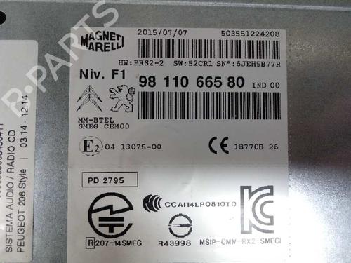 Radio PEUGEOT 208 I (CA_, CC_)  | BP12657726E6 