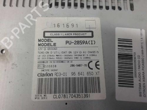 Radio CITROËN XSARA PICASSO (N68)  | BP16245037E6 