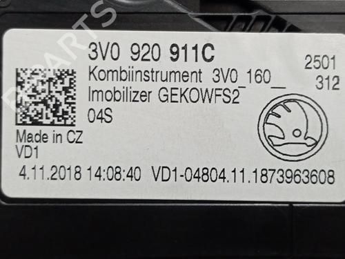 Instrument cluster SKODA SUPERB III (3V3) 2.0 TDI | BP30699662C47