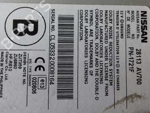 Radio NISSAN PRIMERA Hatchback (P12) 1.9 dCi (120 hp) 12639728