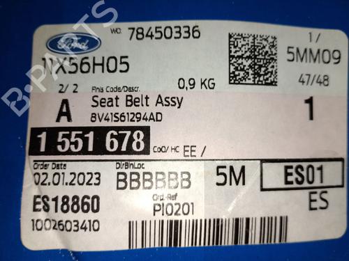 Front right seatbelt FORD KUGA I 2.0 TDCi | BP39435633I25 - Image 5