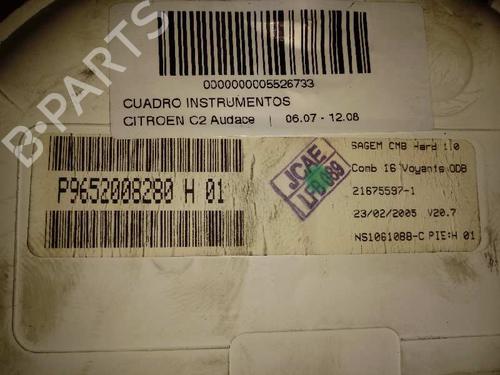 Instrument cluster CITROËN C2 (JM_) 1.4 | BP16984850C47 