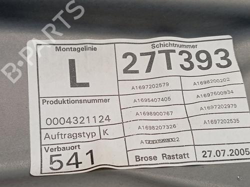 Front left window mechanism MERCEDES-BENZ A-CLASS (W169) A 180 CDI (169.007, 169.307) | BP31337673C22 