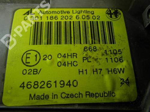 Lyskaster høyre ALFA ROMEO 147 (937_) 1.9 JTD (937.AXD1A, 937.BXD1A, 937.AXV1A, 937.BXB1A,... | BP2577810C29 