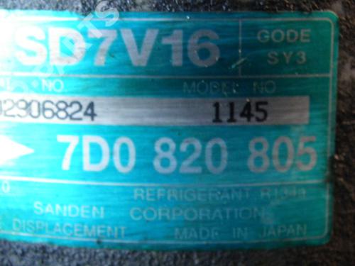 AC compressor VW TRANSPORTER T4 Bus (70B, 70C, 7DB, 7DK, 70J, 70K, 7DC, 7DJ) 2.5 TDI | BP3727434M34 