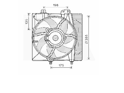 Radiator fan CITROËN C3 II (SC_) 1.4 HDi 70 (SC8HZC, SC8HR0, SC8HP4) | BP34551368M35 - Image 4
