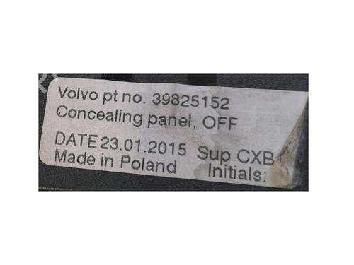 Rear parcel shelf VOLVO V60 I (155) 1.6 DRIVe | BP28361582C85 