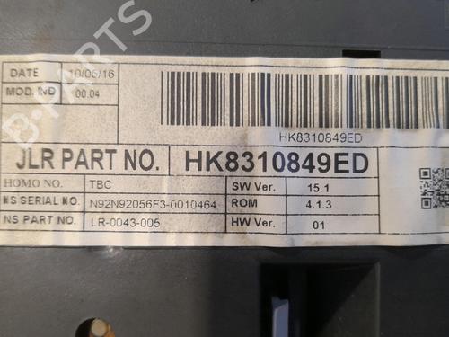 Instrument cluster JAGUAR F-PACE (X761) 2.0 TD4 AWD | BP34467312C47 - Image 5