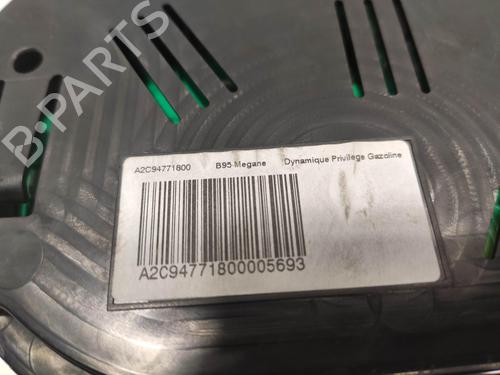 Instrument cluster RENAULT MEGANE III Hatchback (BZ0/1_, B3_) 1.2 TCe (BZ2B, BZ11) | BP14465781C47 