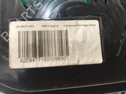 Instrument cluster RENAULT MEGANE III Hatchback (BZ0/1_, B3_) 1.5 dCi (BZ1G, BZ1W, BZ0R) | BP14465381C47 