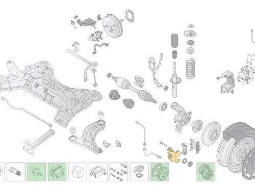 Left front brake caliper CITROËN C3 Picasso (SH_) 1.6 HDI 90 | BP33404081M105 - Image 3