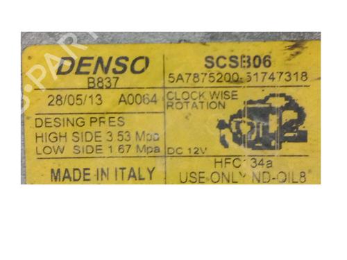 AC compressor FIAT PANDA (312_, 319_) 1.2 (312PXA1A) | BP35735074M34  - Image 5