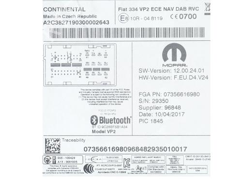 Electronic module FIAT 500X (334_) 1.4 (334AXC1B, 334AXC11) | BP34468658M83 - Image 4