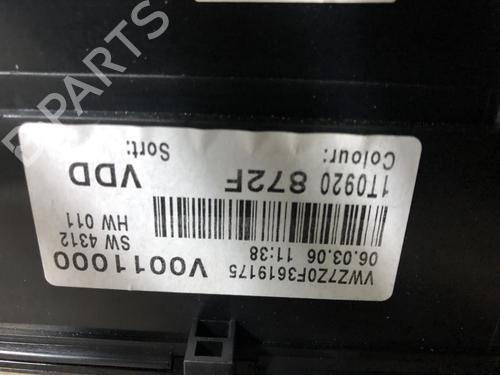 Instrument cluster VW TOURAN (1T1, 1T2) 1.9 TDI | BP23871741C47 