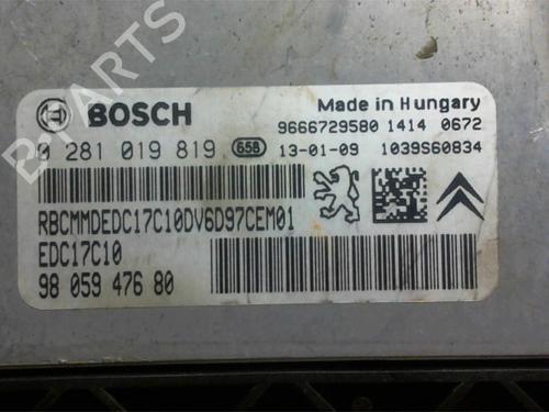 Engine control unit (ECU) CITROËN C4 II (NC_) 1.6 HDi 90 | BP29696678M57 
