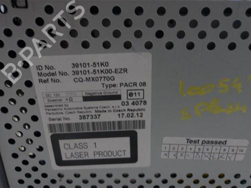Radio SUZUKI SPLASH (EX) 1.0 (A5B310) | BP13282129E6 