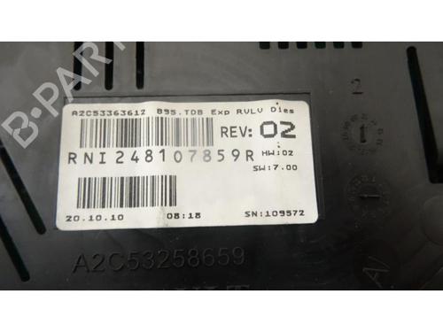 Kombinert Instrument RENAULT MEGANE III Hatchback (BZ0/1_, B3_) 1.5 dCi (BZ09, BZ0D, BZ1W, BZ29, BZ14) (110 hp) 13290186