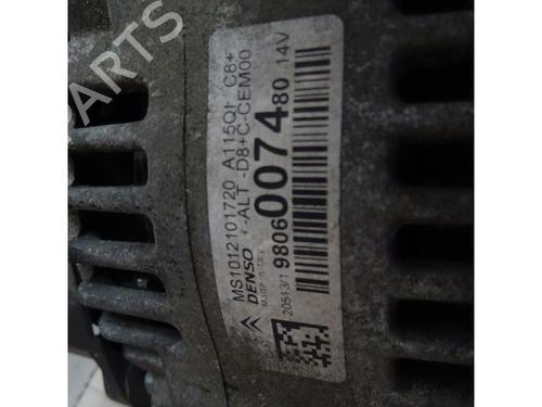 Alternator PEUGEOT 208 I (CA_, CC_) 1.2 VTI 82 | BP25298602M7 