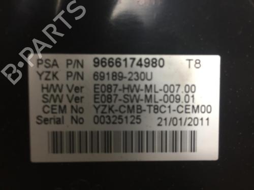 Used Instrument cluster PEUGEOT 3008 I MPV (0U_) 2.0 HDi (163 hp) 13265094