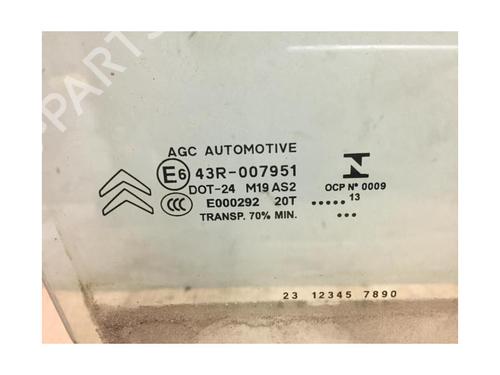 Front right door window CITROËN DS3 (SA_) 1.6 THP 155 | BP13227114C19 