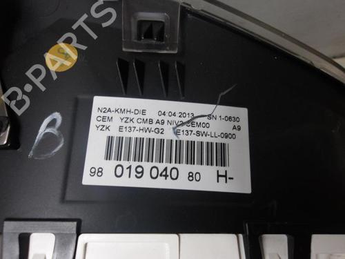 Used Instrument cluster PEUGEOT 208 I (CA_, CC_) 1.6 HDi (92 hp) 12973790