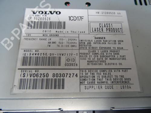 Used Radio VOLVO S40 II (544) 1.6 D (110 hp) 13282106