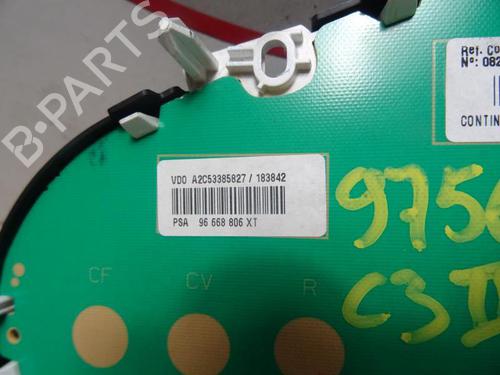 Instrument cluster CITROËN C3 II (SC_) 1.4 HDi 70 (SC8HZC, SC8HR0, SC8HP4) | BP12966397C47