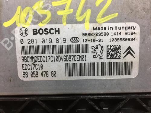 Engine control unit (ECU) CITROËN C4 II (NC_) 1.6 HDi 90 | BP30672924M57