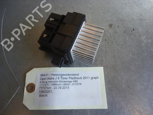 Used Heater resistor OPEL ASTRA J (P10) 1.7 CDTI (68) (125 hp) 12863653