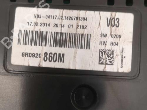 Instrument cluster VW POLO V (6R1, 6C1) 1.2 | BP22282549C47 