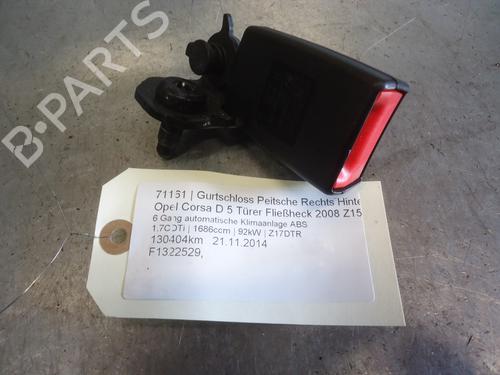 Rear right seatbelt OPEL CORSA D (S07) 1.7 CDTI (L08, L68) 1322529