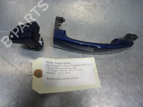 Exterior door handle OPEL CORSA D (S07) 1.4 (L08, L68) (90 hp) 12883196