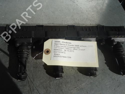 Used Ignition coil OPEL MERIVA A MPV (X03) 1.4 16V Twinport (E75) (90 hp) 13439619