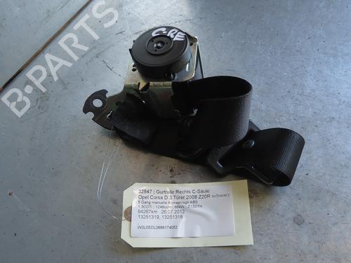 Used Rear right seatbelt OPEL CORSA D (S07) 1.3 CDTI (L08, L68) (75 hp) 13431481