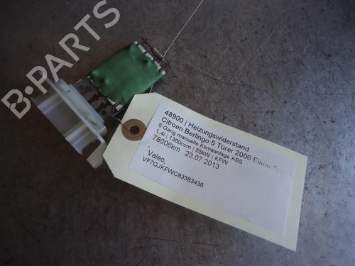 Used Heater resistor CITROËN BERLINGO / BERLINGO FIRST Box Body/MPV (M_) 1.4 i (MBKFX, MBKFW) (75 hp) 20089997