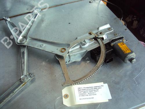 Used Front right window mechanism OPEL ZAFIRA A MPV (T98) 2.0 DI 16V (F75) (82 hp) 12861257