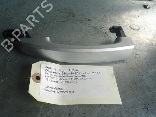 Used Front left exterior door handle OPEL ASTRA J Saloon 1.6 CDTi (69) (110 hp) 12882309
