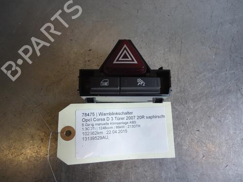 Used Warning switch OPEL CORSA D (S07) 1.3 CDTI (L08, L68) (90 hp) 13440101