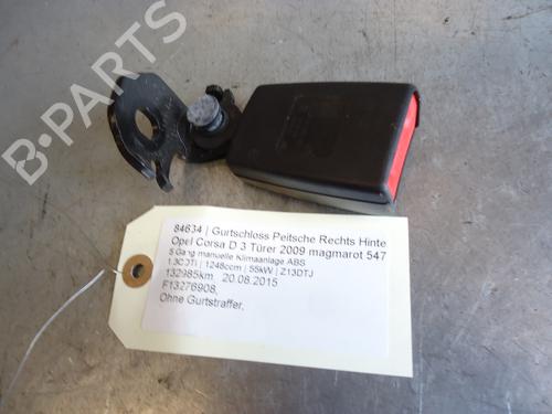 Used Rear right seatbelt OPEL CORSA D (S07) 1.3 CDTI (L08, L68) (75 hp) 12863526