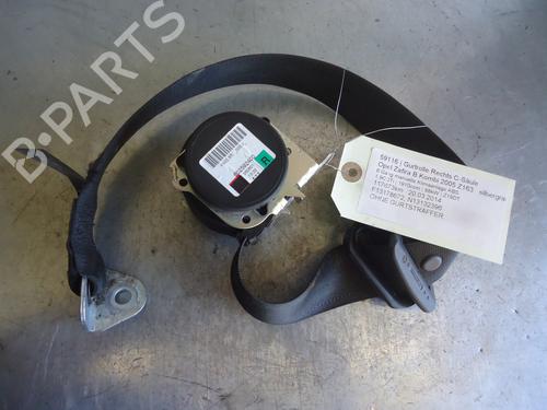 Used Rear right seatbelt OPEL ZAFIRA / ZAFIRA FAMILY B (A05) 1.9 CDTI (M75) (120 hp) 13431855