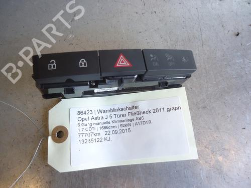 Used Warning switch OPEL ASTRA J (P10) 1.7 CDTI (68) (125 hp) 12883545