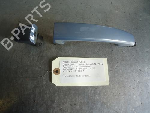 Exterior door handle OPEL CORSA D (S07) 1.4 (L08, L68) (90 hp) Links Hinten