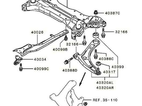 Used Subframe MITSUBISHI ASX (GA_W_) [2009-2025]  16388678