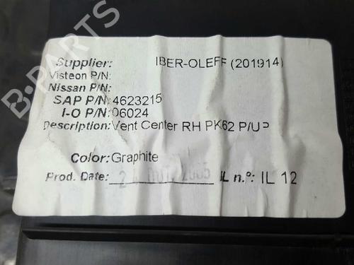 Luftventilen NISSAN NAVARA NP300 (D40) 2.5 dCi 4WD (D40TT, D40T, D40M, D40BB) | BP11639086I21