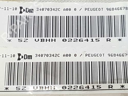 Left curtain airbag PEUGEOT 3008 I MPV (0U_) 2.0 HDi | BP3293206C11 