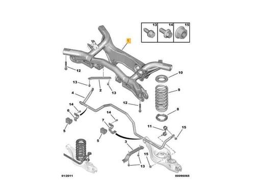 Used Rear axle CITROËN C-CROSSER (VU_, VV_) 2.2 HDi (156 hp) 24821619
