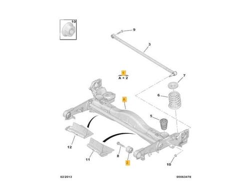 Used Rear axle CITROËN JUMPY II Van 2.0 HDi 125 (128 hp) 24821626