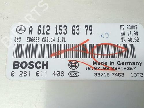 Engine control unit (ECU) MERCEDES-BENZ M-CLASS (W163) ML 270 CDI (163.113) | BP5843548M57